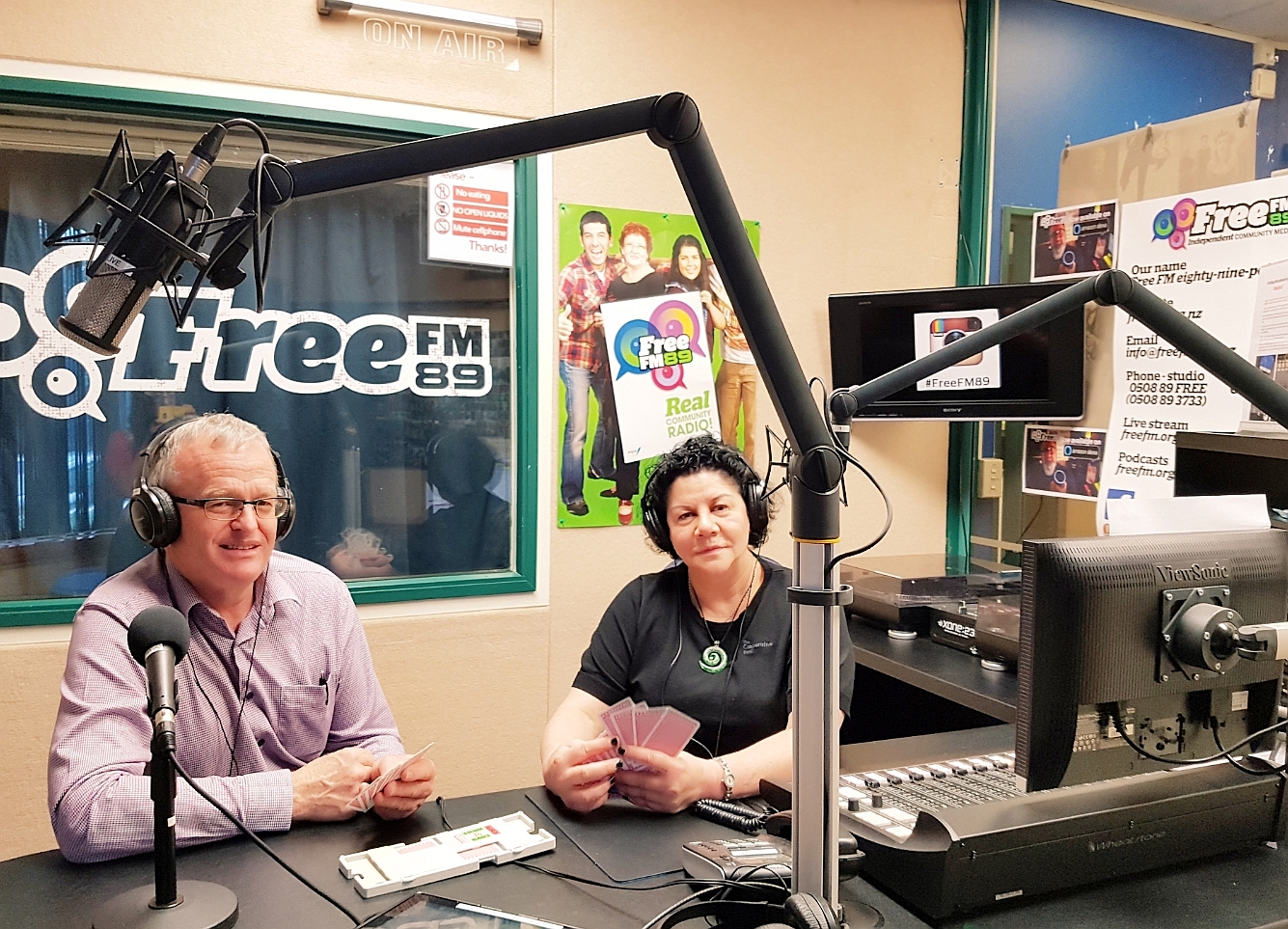 Barry & Mereana recording BRIDGE ZONE